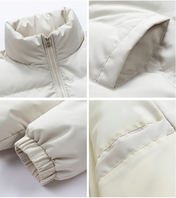 Men’s Winter Coat – Stand-Up Collar Cotton Padded Jacket