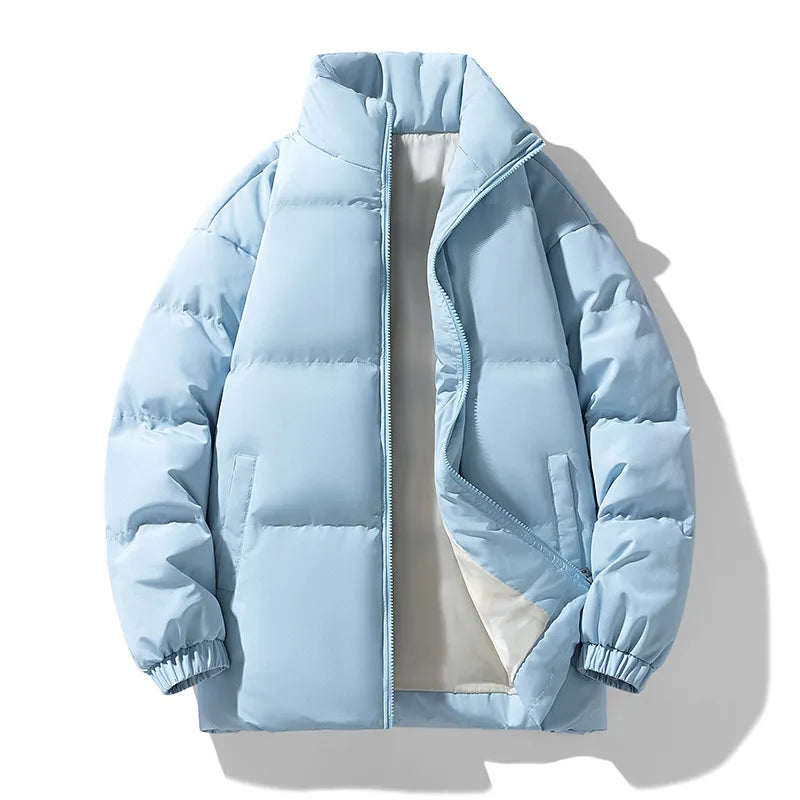 Men’s Winter Coat – Stand-Up Collar Cotton Padded Jacket