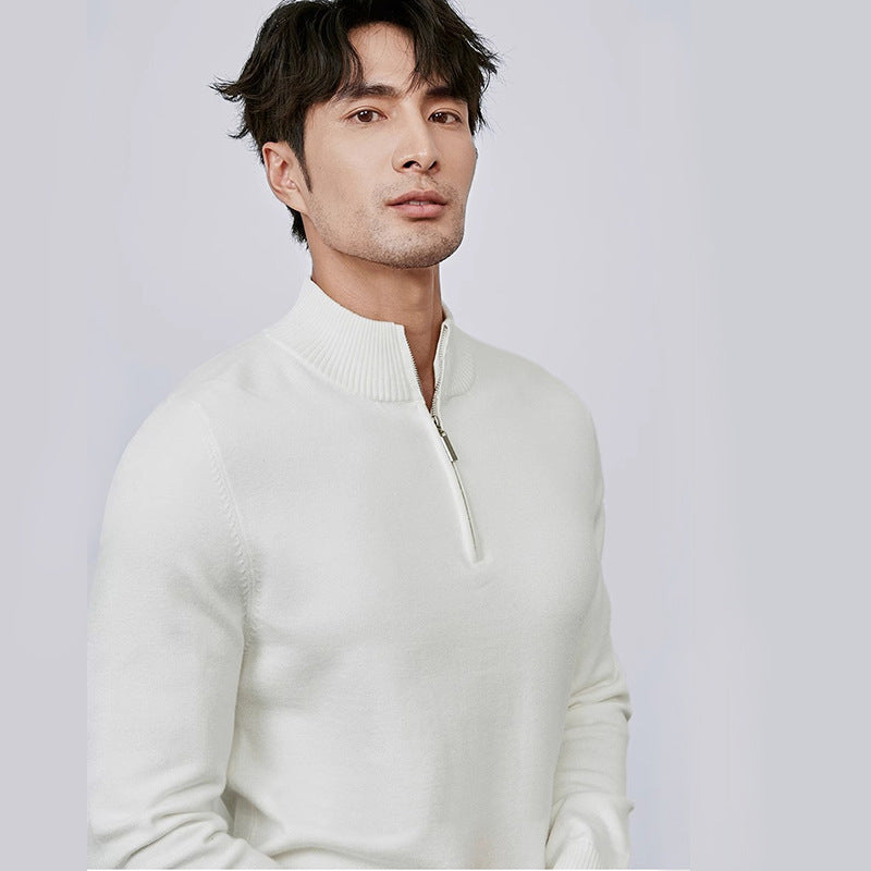 Modern Essential Sweater – Men’s Half-Zip Style